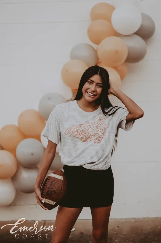 Sports And Leisure Alpha Delta Pi Homecoming Stripe T-shirt