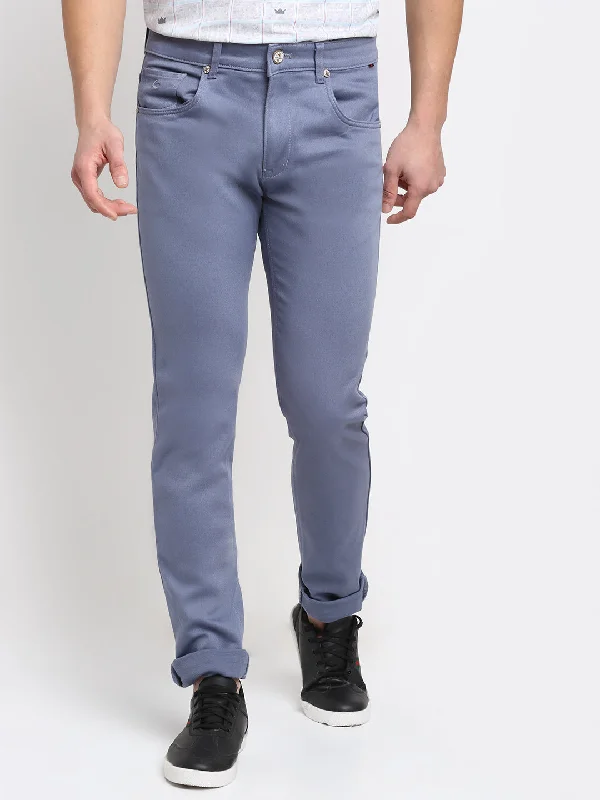 Everyday Outfits Men's Casual Flat front Grey  Trousers