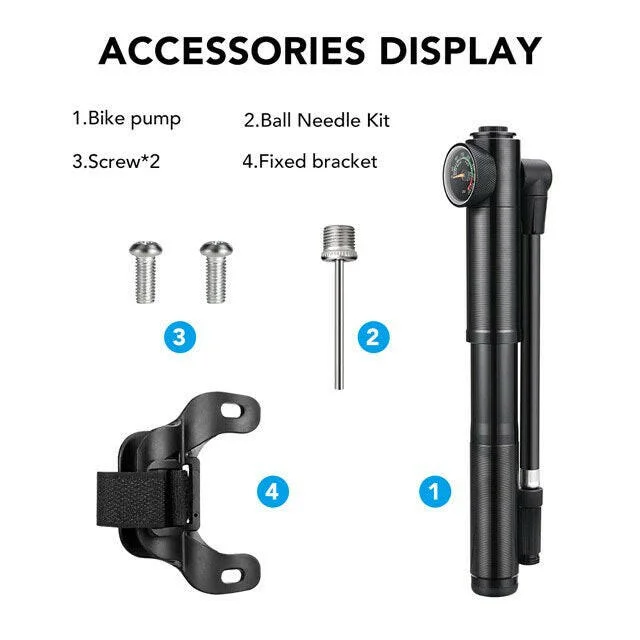 Fashion Selection Portable High-pressure 500psi Bike Air Pump with Gauge for Fork & Rear Suspension Shock Absorber Mountain Bicycle Pump Wheel Fashion Selection Portable High-pressure 500psi Bike Air Pump with Gauge for Fork & Rear Suspension Shock Absorber Mountain Bicycle Pump Wheel