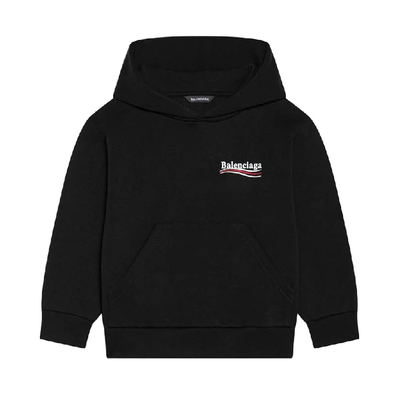Modern Chic Black Logo Hoodie