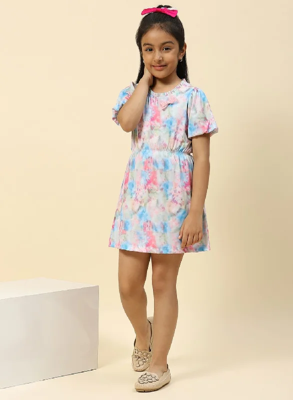 Boutique Recommendation Girls Pink Printed Dress