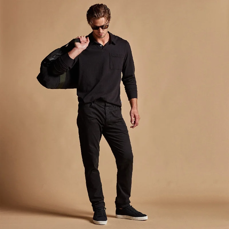 Creative Prints Brushed Twill 5 Pocket Pant - Black