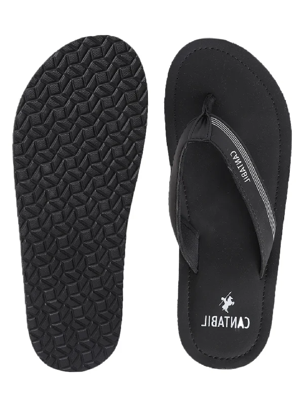 Mens Black Slippers