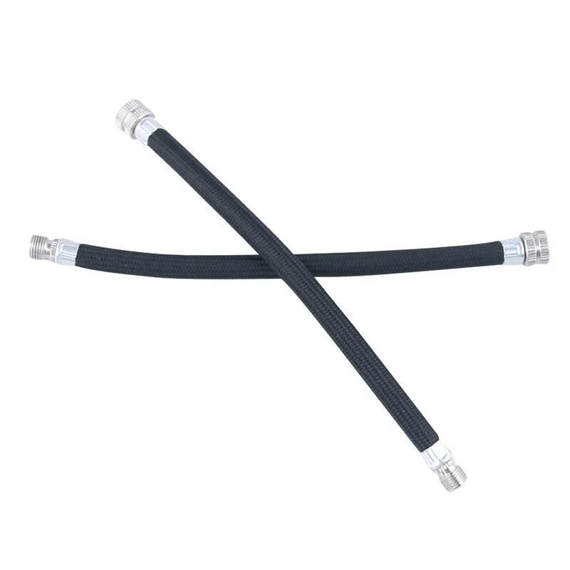 Exquisite Fabrics 2PCS/LOT Bicycle Pump Extension Hose Inflator Tube Pipe Cord Cycling Pumping Service Parts Longer Use150Psi Schrader A/V Valve