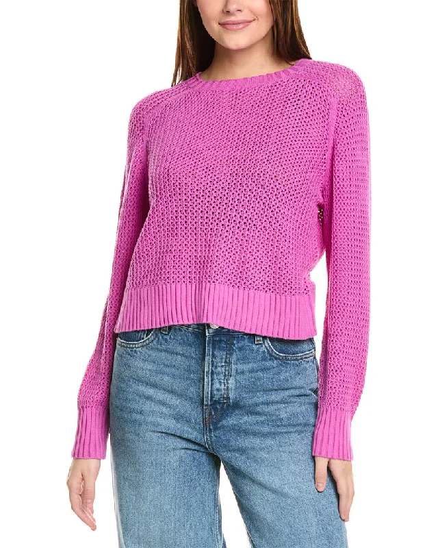 Dessert Matching 525 America Margot Textured Saddle Sleeve Pullover