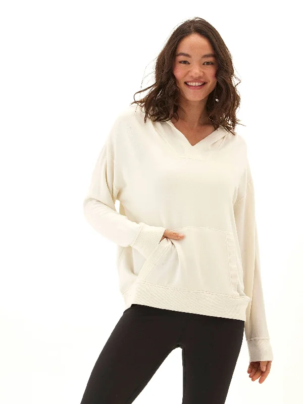 Elegant Outline Raya Feather Fleece Pullover Hoodie