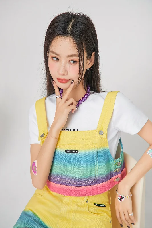 Personalized Clothing Rainbow Cropped Overall Top