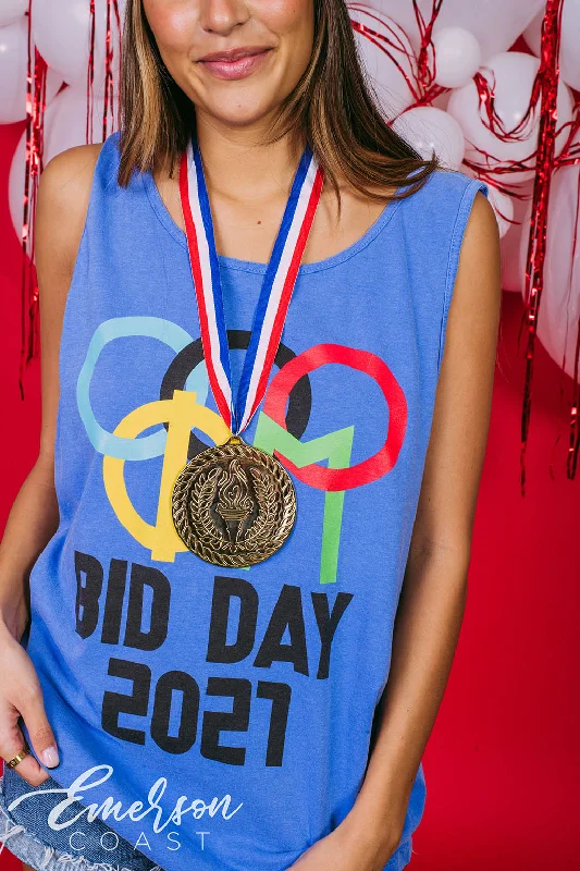 Design And Tailoring Phi Mu Brought Home The Gold Bid Day Tank