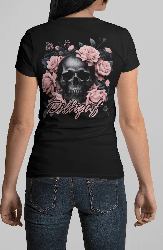 British Fashion Dark Pink Skull