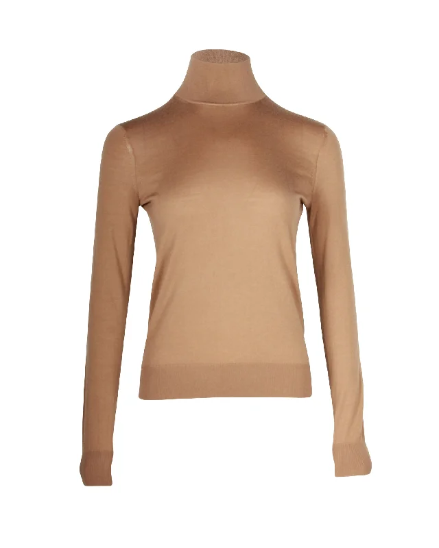 Noble Temperament Theory Turtleneck Sweater in Brown Regal Wool