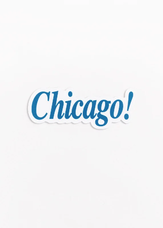Weekend Comfort Wear Chicago Retro Sticker - Blue