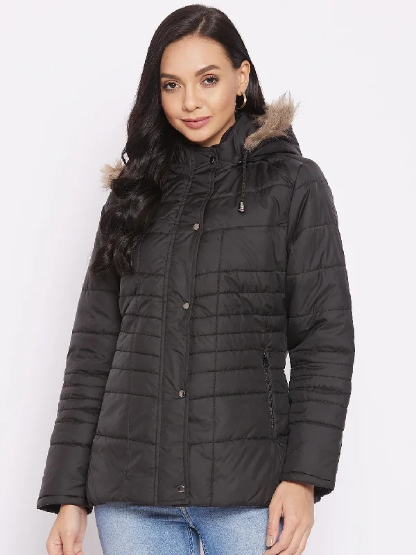 Fresh And Fashionable Black Women's Jacket