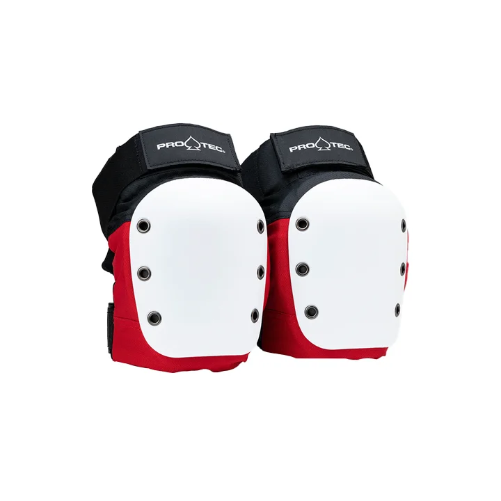 Playful Style Pro Tec Street Knee Pads - Red/White/Black