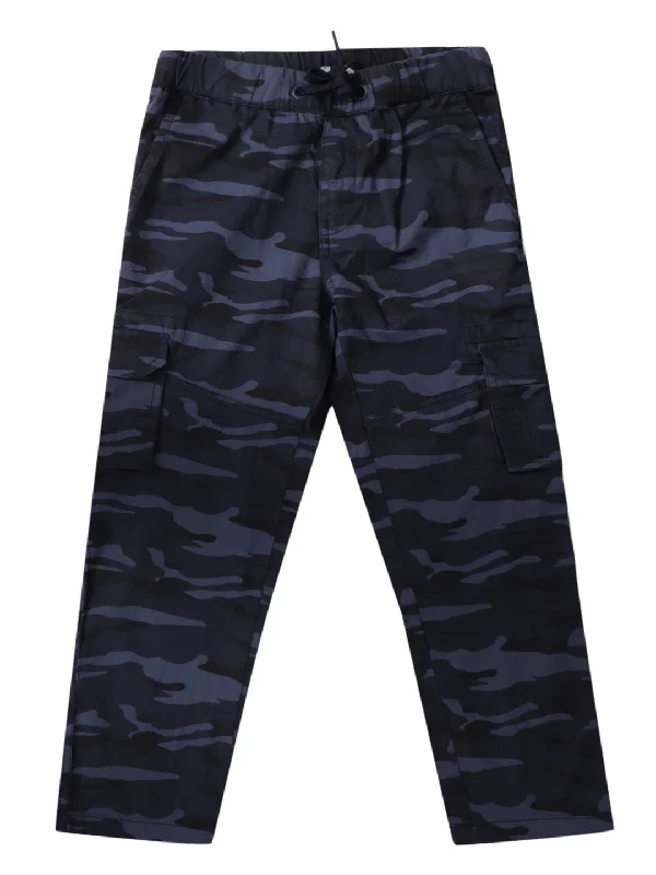 Boy's Navy Blue Denim Jogger