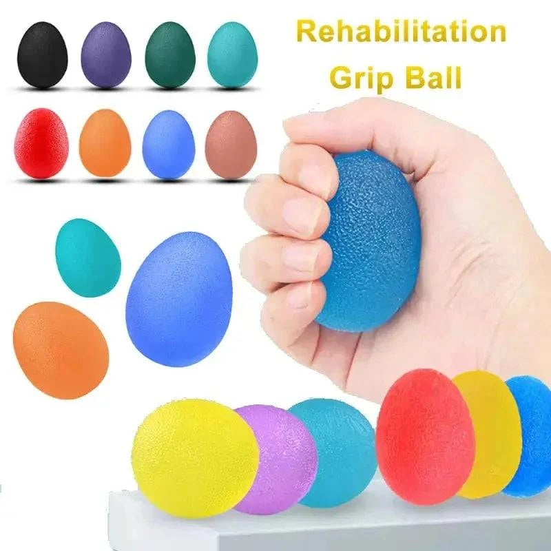 Stylish Comfort Silicone Hand Grip Ball Egg Men Women Gym Fitness Finger Heavy Exerciser Strength Muscle Recovery Gripper Trainer
