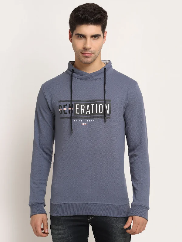 Urban Design Sense Men Round Neck Full Sleeves Grey Sweatshirt