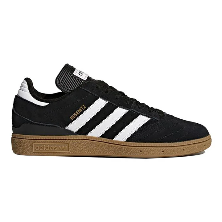 Sports Series Adidas Busenitz Shoes - Core Black/Cloud White/Gold Metallic