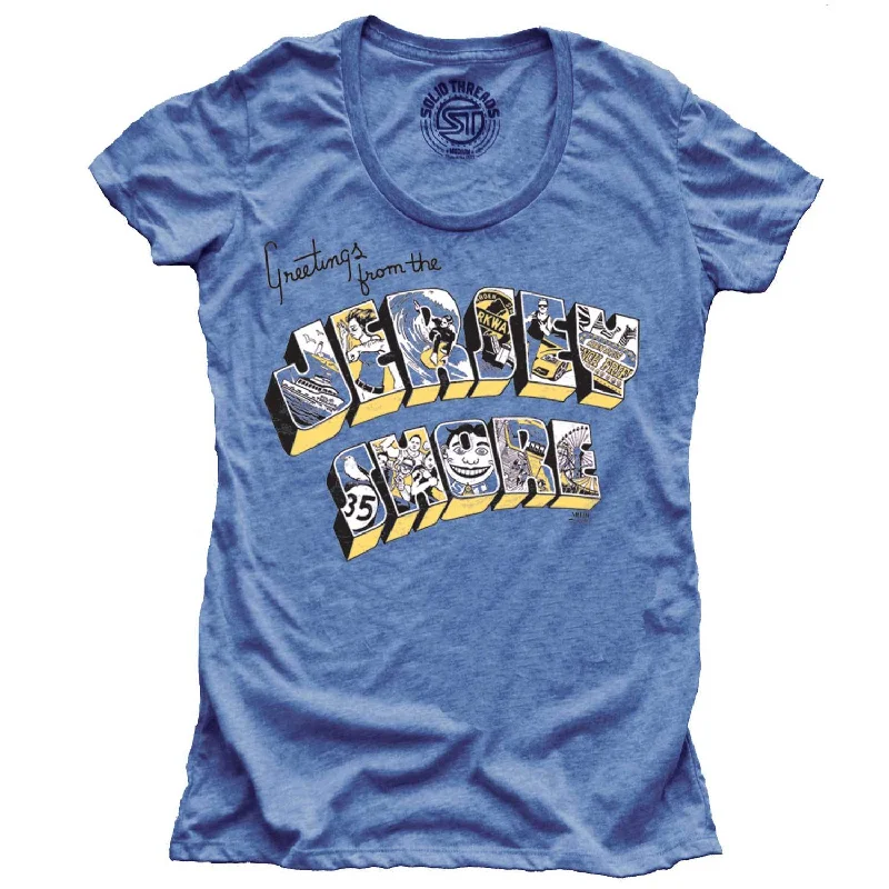 Comfy Chic Wear Women's Greetings from the Jersey Shore T-shirt