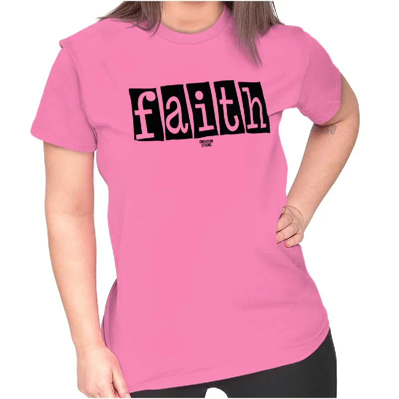 Simple And Comfortable Faith Ladies T Shirt