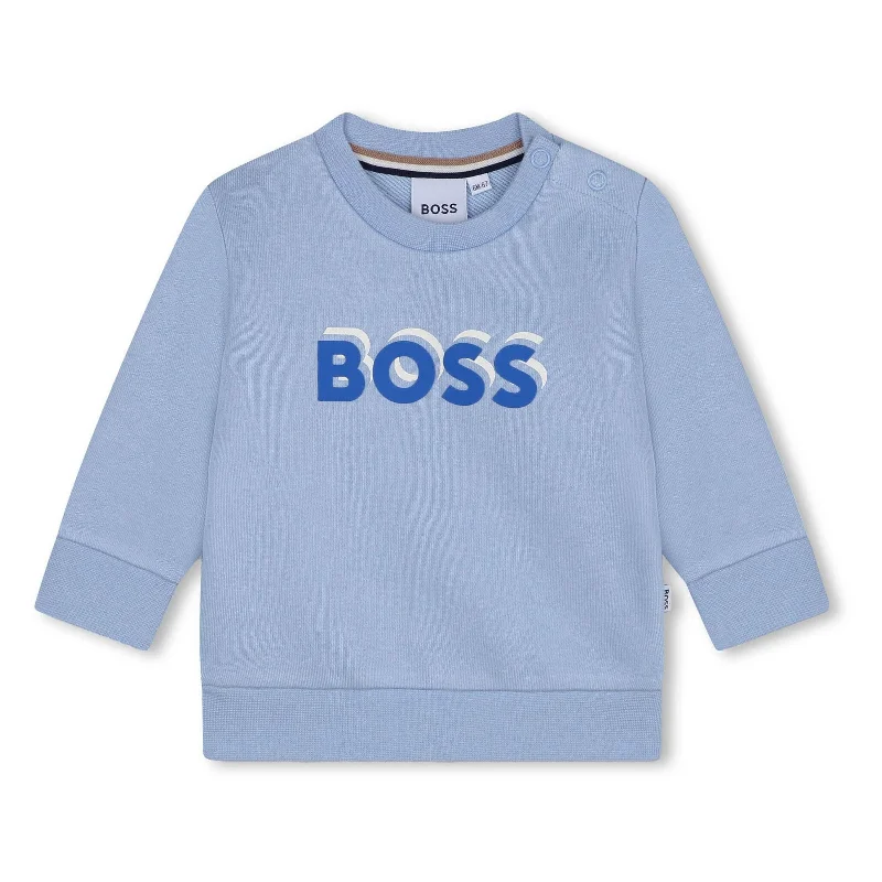 Timeless Style Pale Blue Logo Sweatshirt