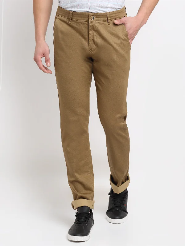 Fashionable Comfort Men's Casual Flat front Khaki  Trousers