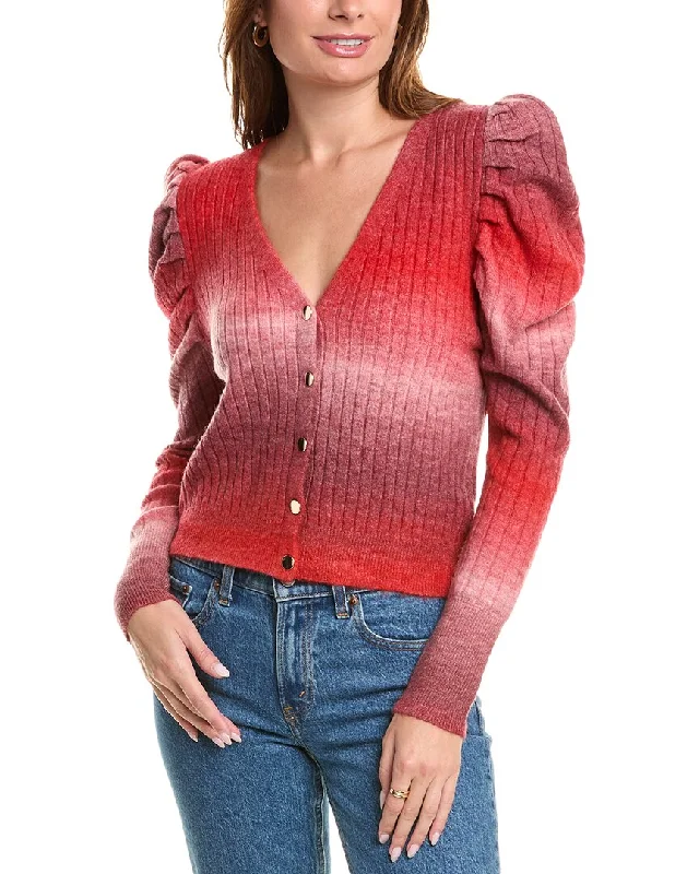 Trends Lea & Viola Puff Sleeve Wool-Blend Cardigan