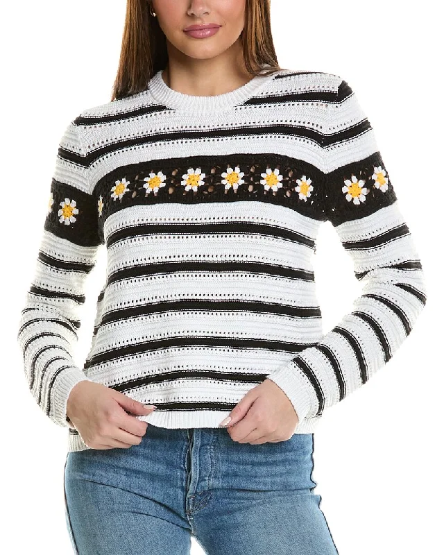 Comfortable Design Autumn Cashmere Breton Stripe Sweater