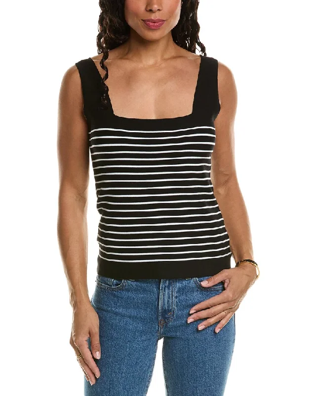 Casual Fit Elie Tahari Square Neck Tank Sweater
