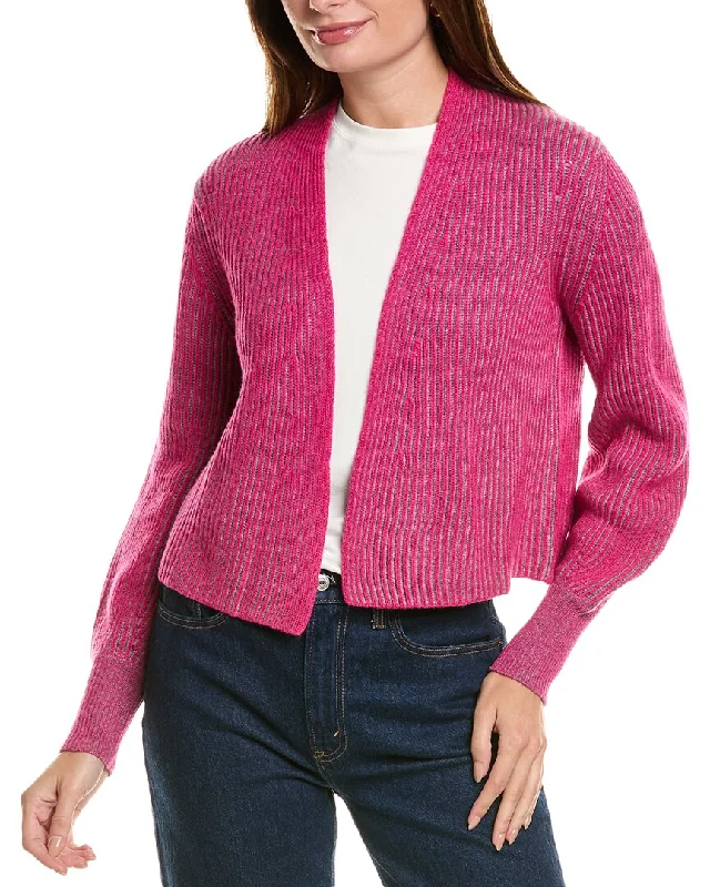 Trendy Layers Forte Cashmere Plaited Wool & Cashmere-Blend Cardigan