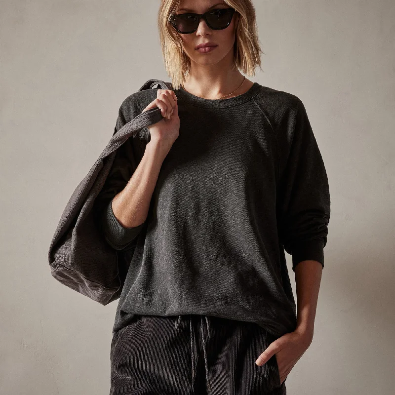 Simple Matching Vintage French Terry Relaxed Sweatshirt - Carbon Pigment