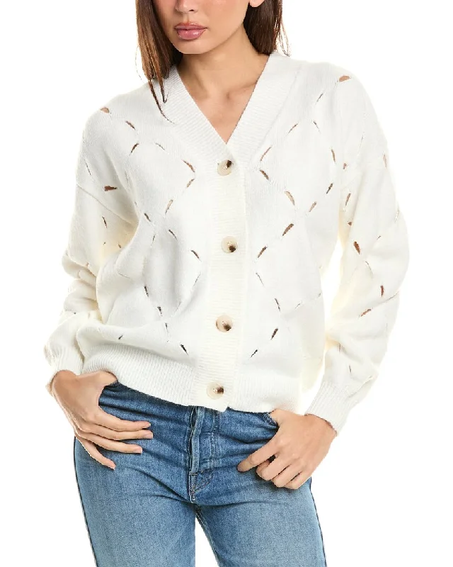Cute Style Stella + Lorenzo Cutout Cardigan