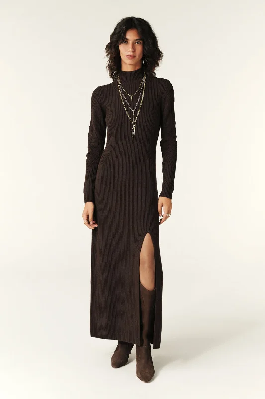 Comfortable Outfits ba&sh Armia Sweater Dress in Ebony