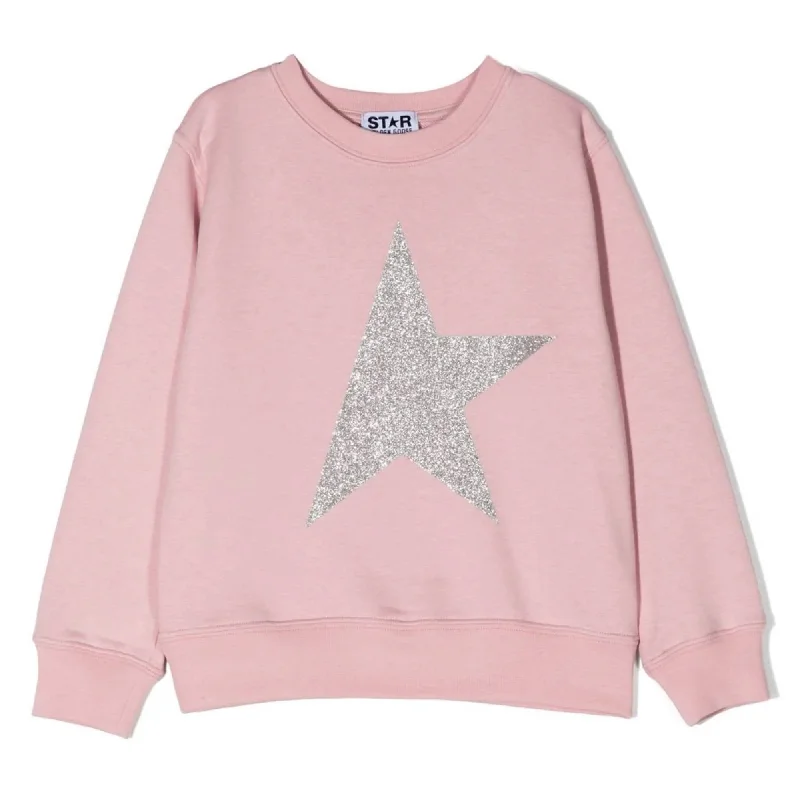 Classic Comfort Pink Sweatshirt with Silver Maxi Star