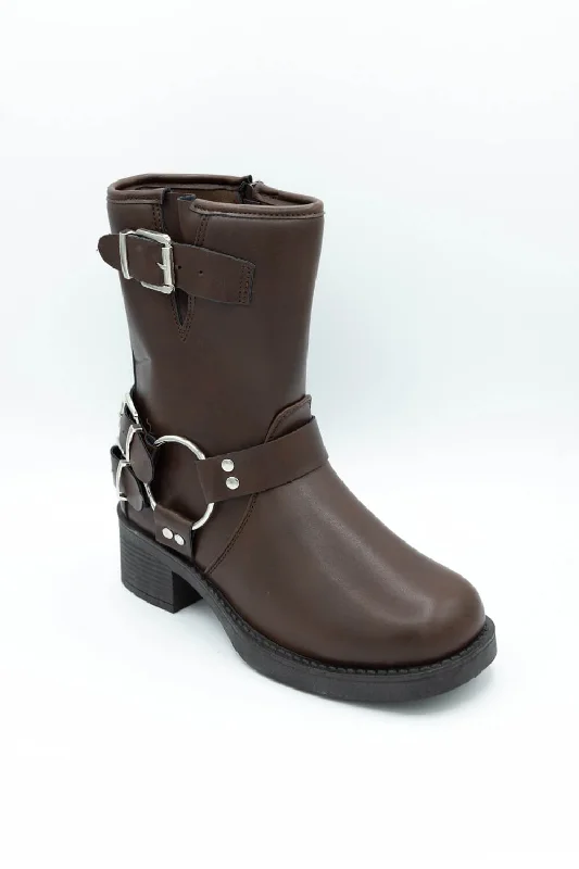Free And Casual Top Moda Irene Booties for Women in Brown | IRENE-6 BROWN