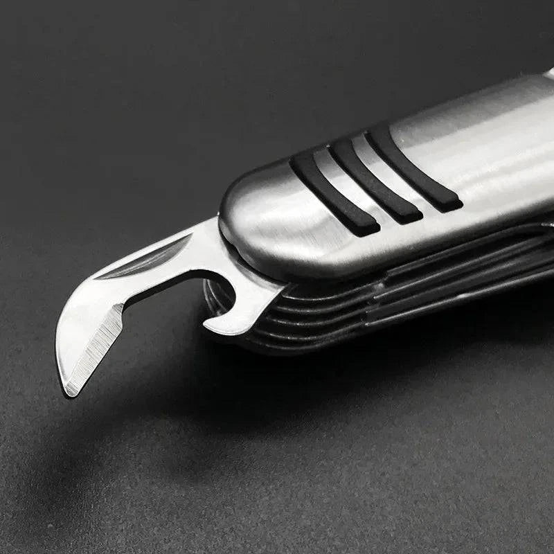 Warm Wear Portable 11 in 1 Fold Pocket Knife Carry Around Multifunction Outdoor Emergency Tools Stainless Steel Bottle Opener Cork Drill Warm Wear Portable 11 in 1 Fold Pocket Knife Carry Around Multifunction Outdoor Emergency Tools Stainless Steel Bottle Opener Cork Drill