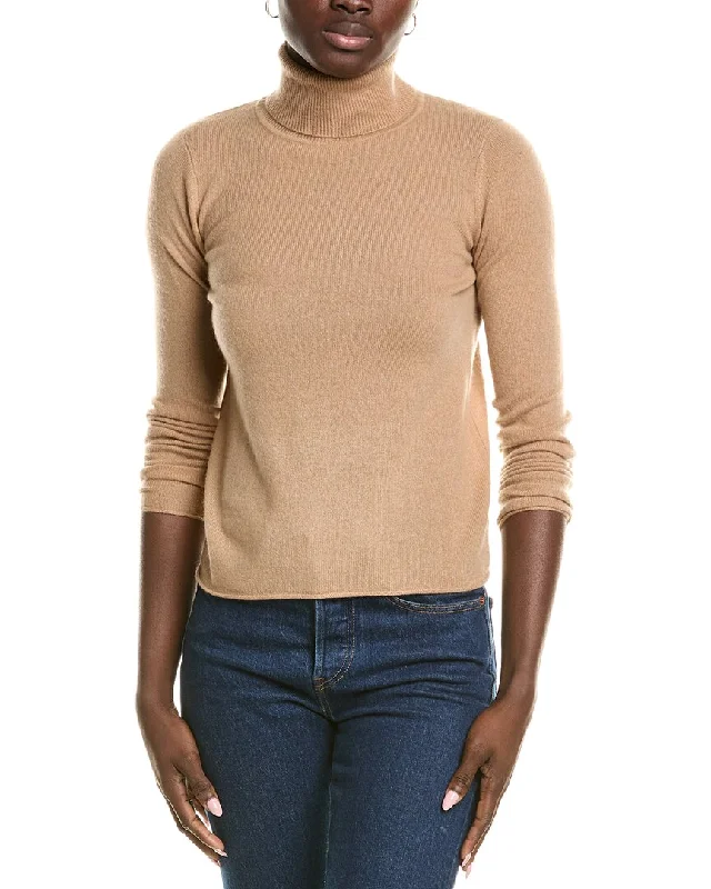 Simple Comfort sofiacashmere Roll Cuff & Hem Turtleneck Sweater