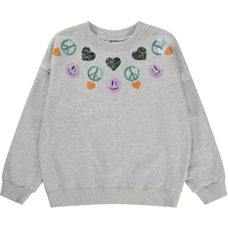 Simple Design Gray Maxi Sweatshirt