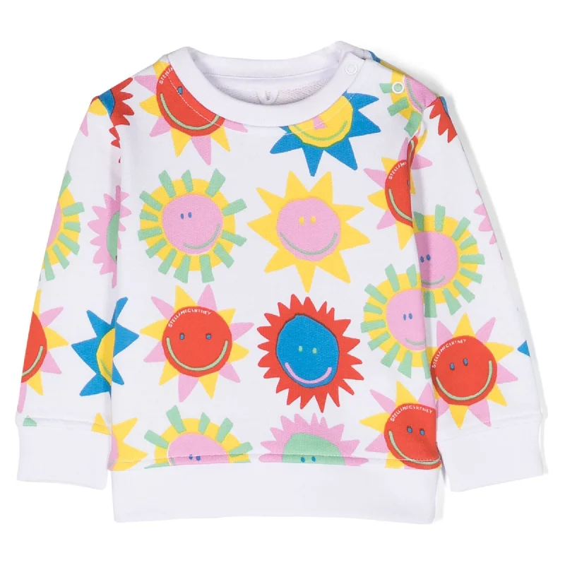 Energy Wear White Graphic Sun Sweatshirt