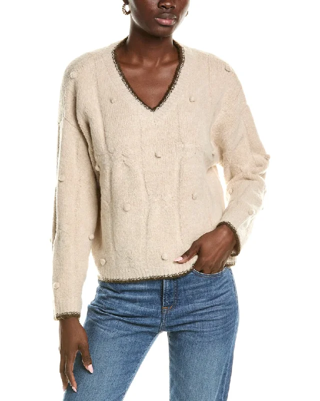 Cozy Chic Wear OAT NEW YORK Pom Sweater