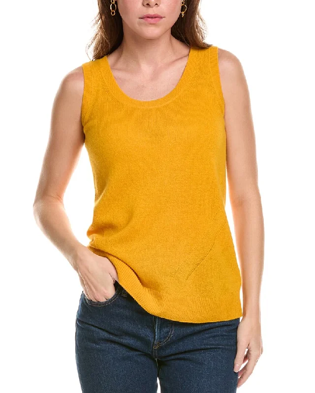 Lafayette 148 New York Loose Knit Cashmere Tank