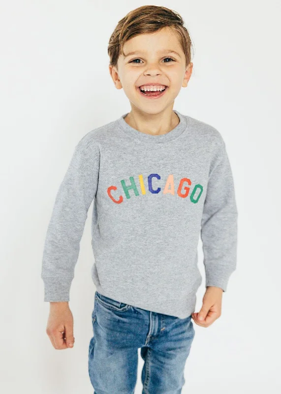 Cozy Apparel Sweet Home Chicago Toddler Sweatshirt - Heather Grey