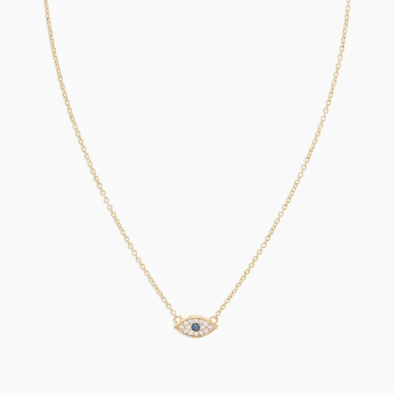 Versatile Style Gorjana Evil Eye Charm Necklace in Gold