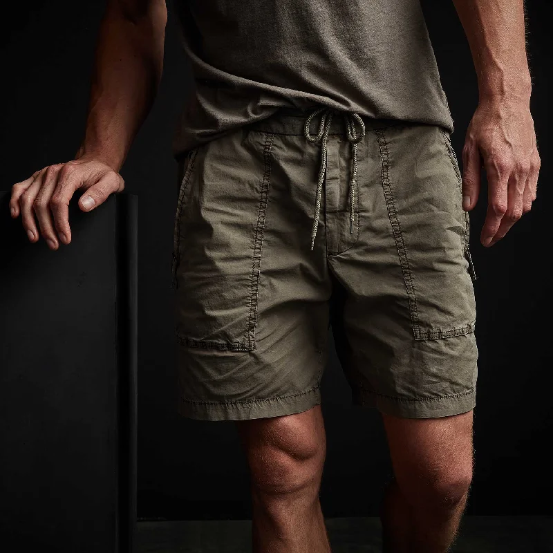 Elegant Outline Zipper Pocket Short - Platoon Pigment