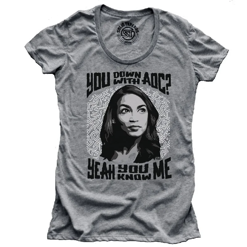 Slightly Flared Design Women's Down With AOC T-shirt