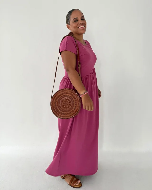 NORAH maxi dress in Mauve Berry