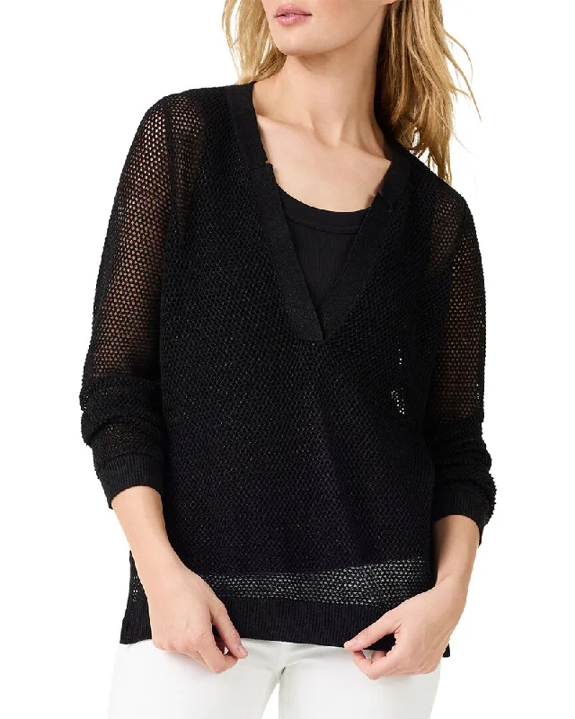 Comfortable Jackets Nic+Zoe Mesh Stitch Sweater
