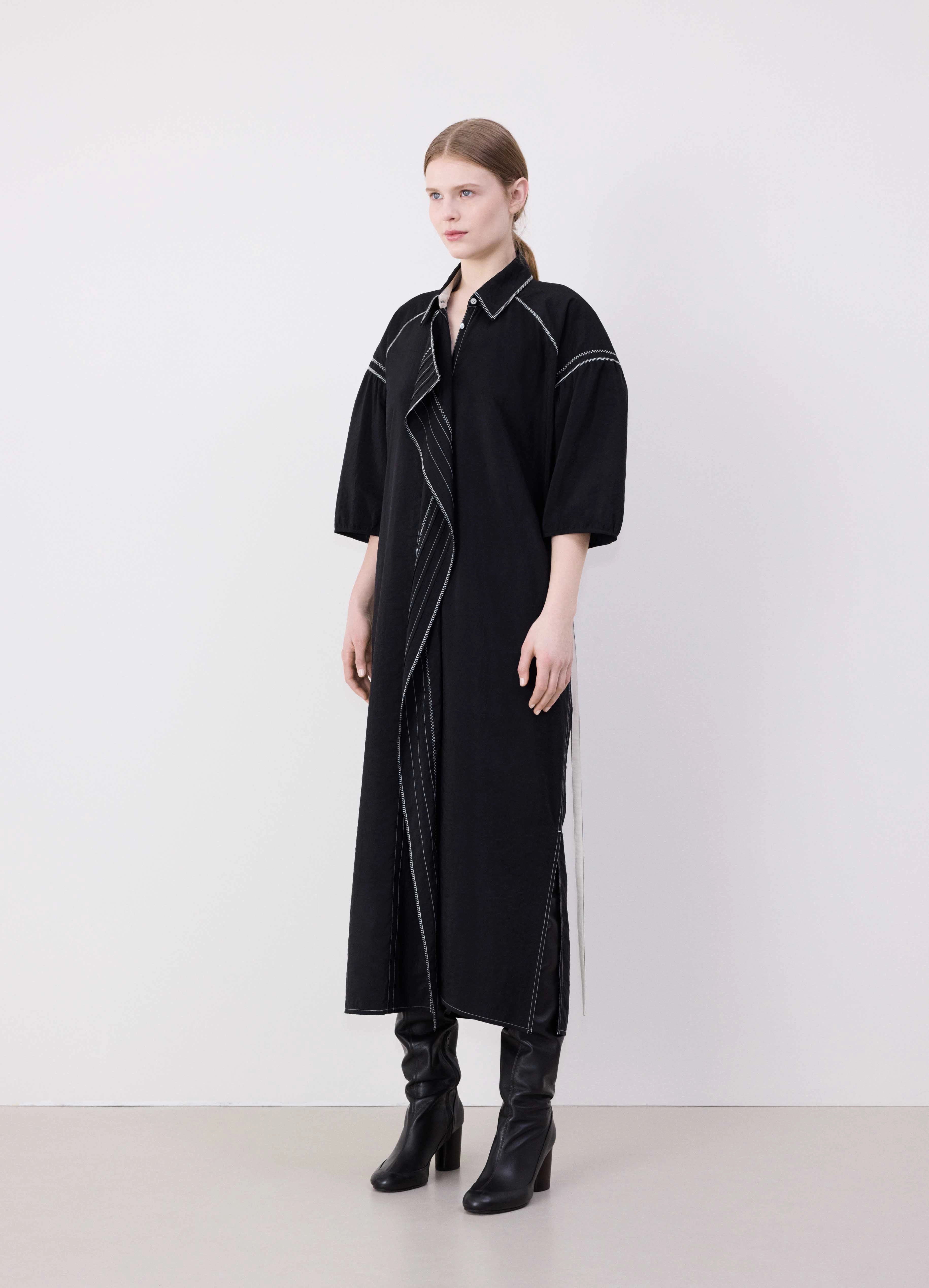 Advanced Customization EMBROIDERED ASYMETRICAL SHIRT DRESS