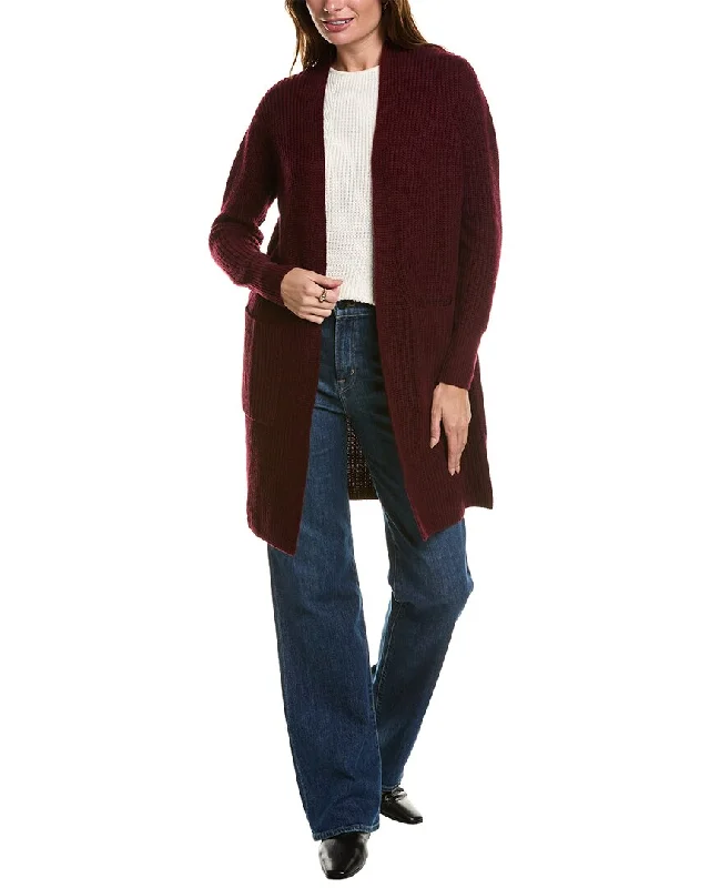 Dynamic Fashion Forte Cashmere Rib Long Wool & Cashmere-Blend Cardigan