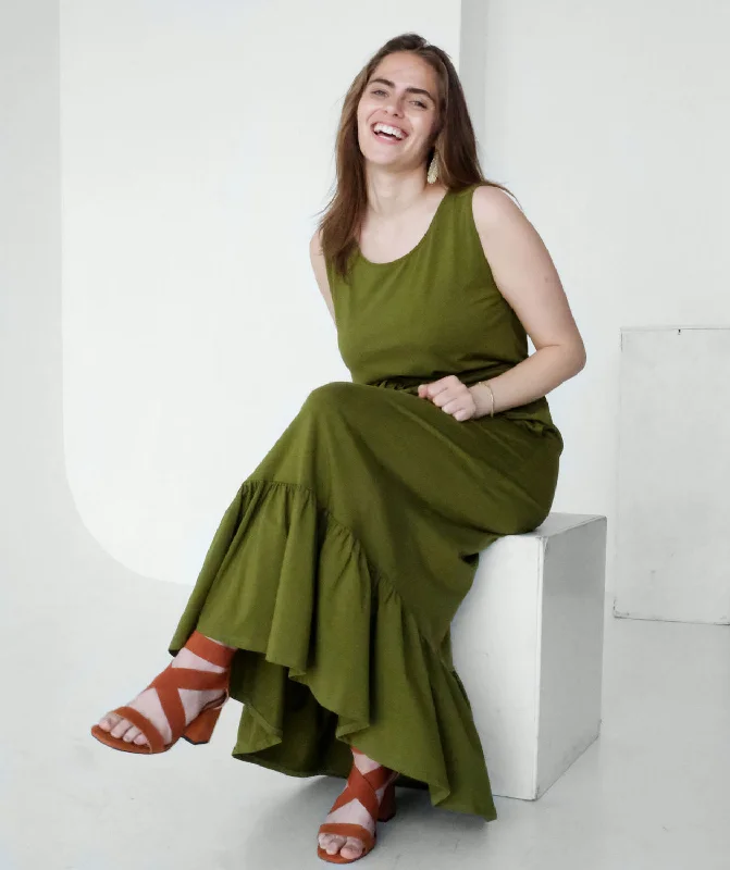 Low-key Luxury BLOSSOM maxi dress in Rainforest