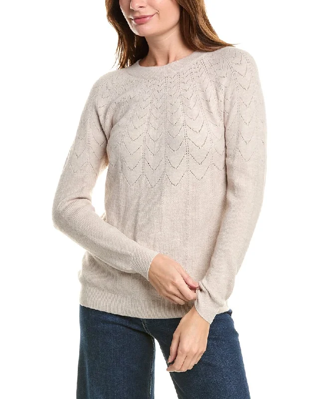 Warm Chic Outfits Joseph A. Pointelle Sweater